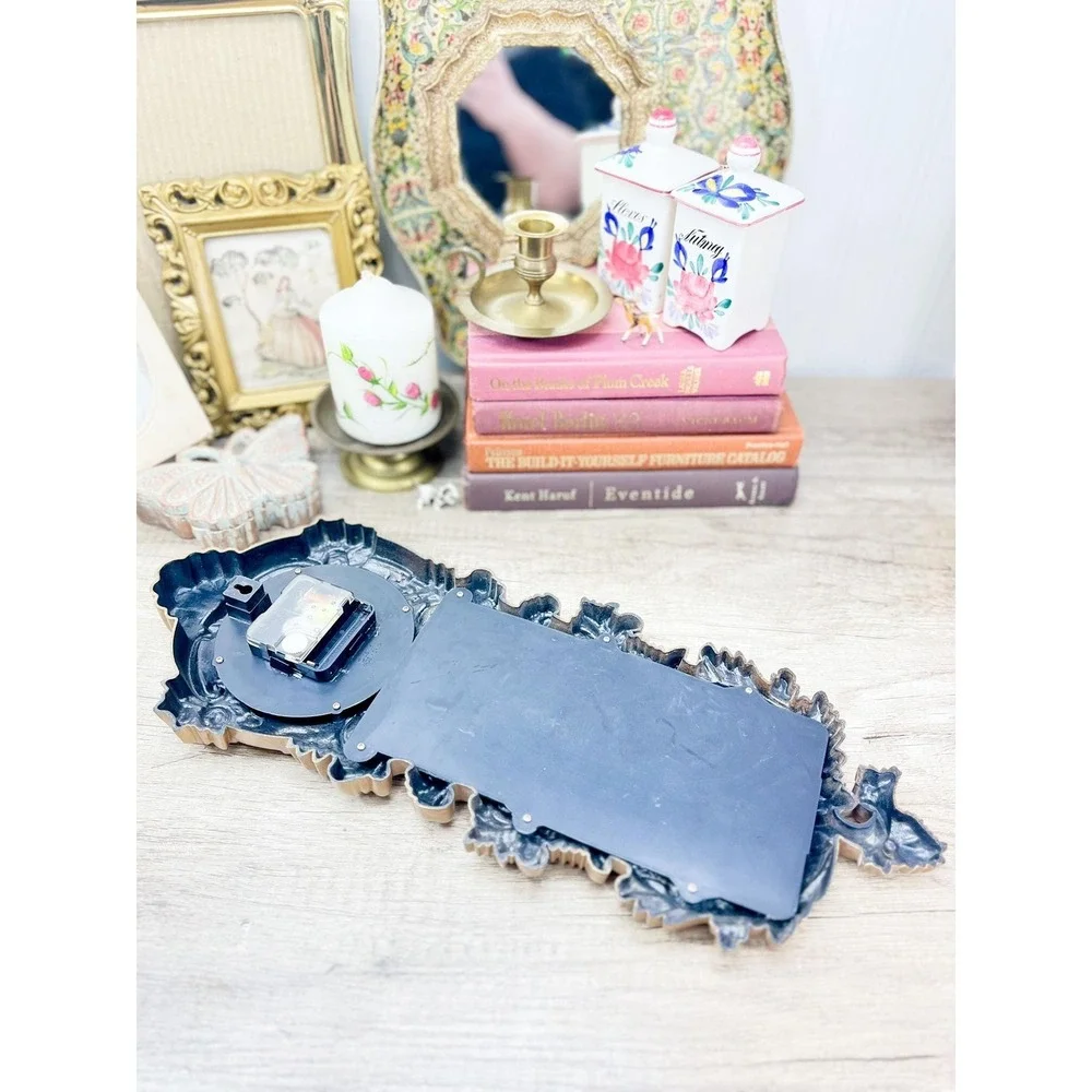 Vintage Gold Clock Mirror: Burwood Home Decor